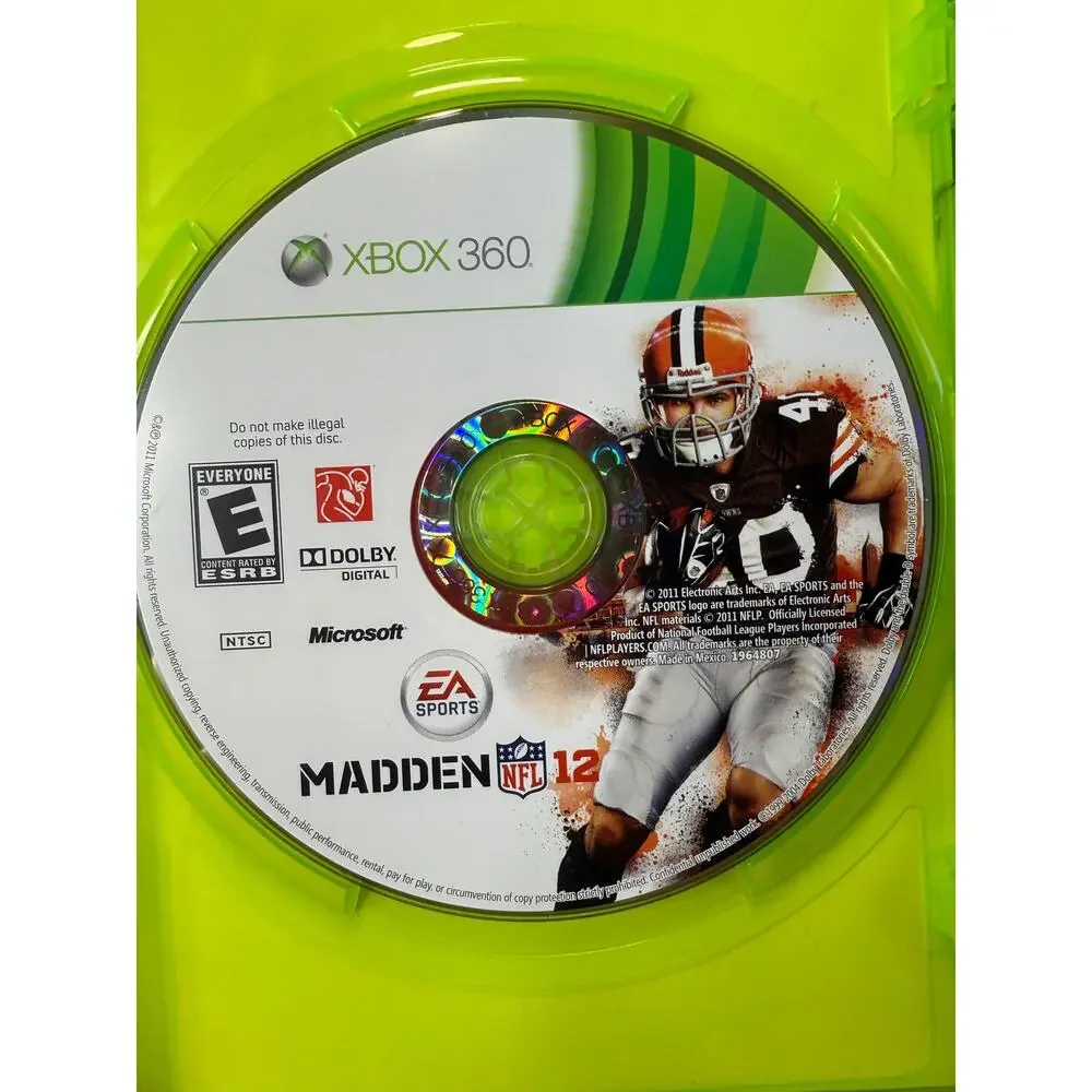 Madden NFL 12 Xbox 360 EA Sports Football Game 2011 - No Manual